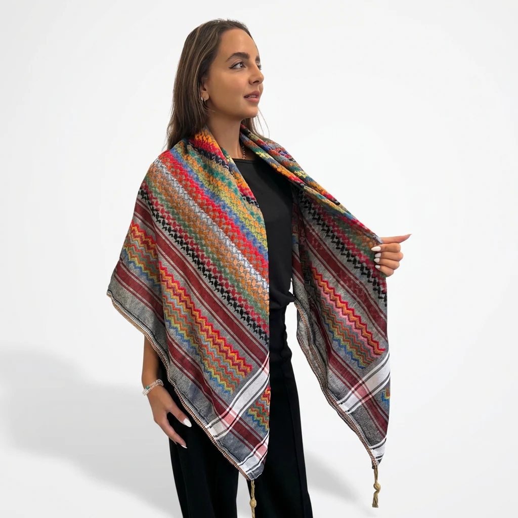 Mawasem Kufiya (Keffiyeh) | Ash Grey - Image 3